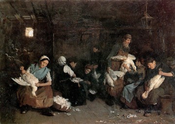 women plucking geese 1871 Max Liebermann German Impressionism Oil Paintings